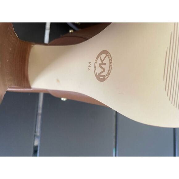 NWOB Michael Kors Jagger Studded Platform Mule Heel Sandal Brown Boho Size 7M - Picture 4 of 13